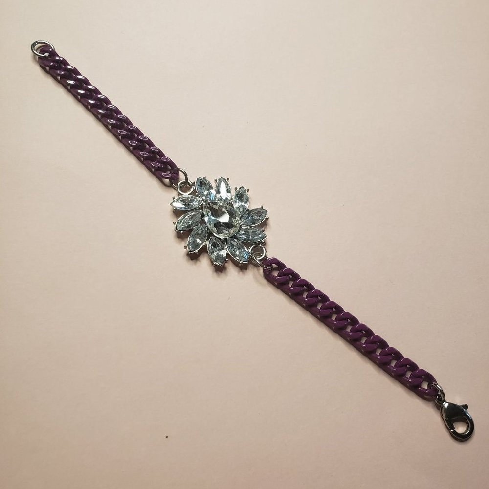 Purple Rhinestone Bracelet
